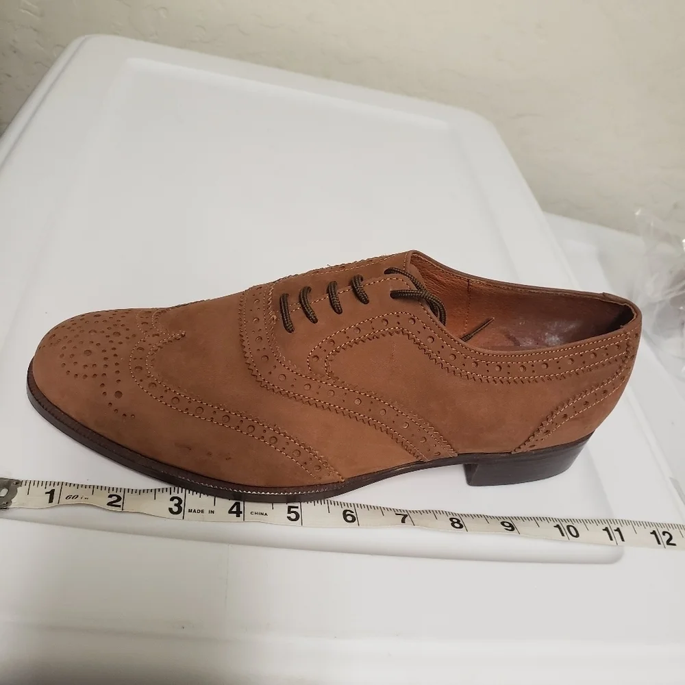 Handmade sz 8.5 mens shoes leather lace up